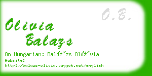 olivia balazs business card